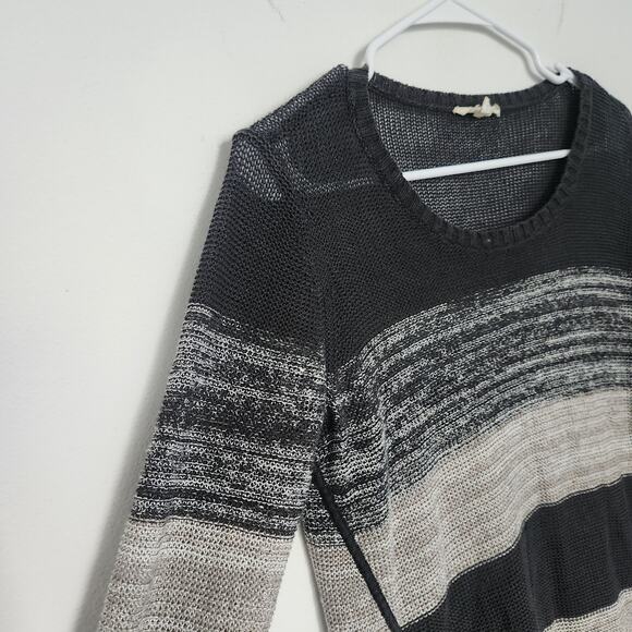 Eileen Fisher Organic Linen Sweater S Grey Beach Minimalist Cozycore Coastal - Picture 5 of 7